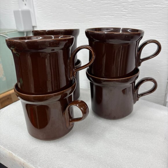 Terracraft International Mugs Set of 6 MCM Fluted Rim- Discontinued - Picture 5 of 12